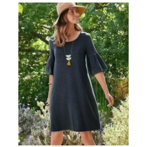 Matilda Jane Dresses & Skirts - Matilda Jane Live To Teach Gray Bell Sleeve Tshirt Swing Dress XXL